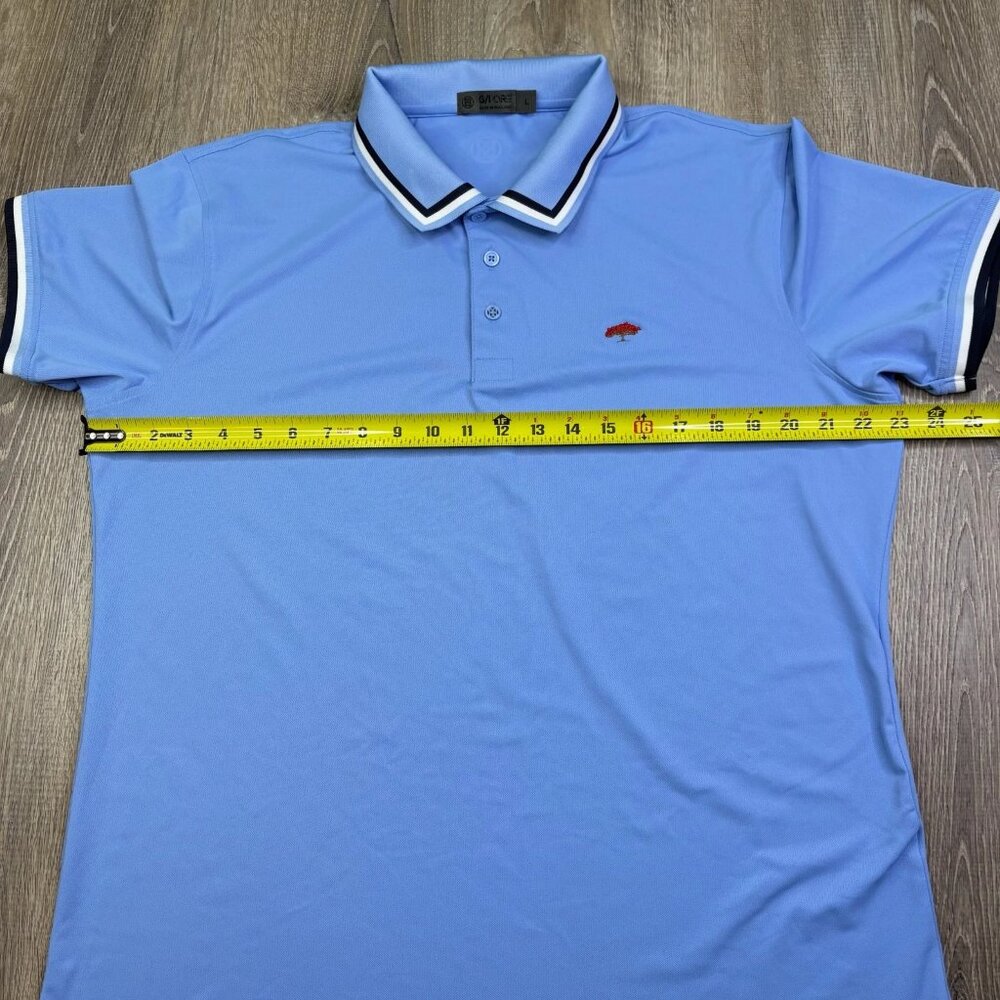 G/Fore Mens Blue Short Sleeve Stretch Golf Polo Shirt Size L POINCIANA GOLF CLUB - Picture 11 of 12